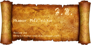 Humor Mónika névjegykártya