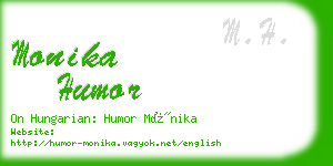 monika humor business card